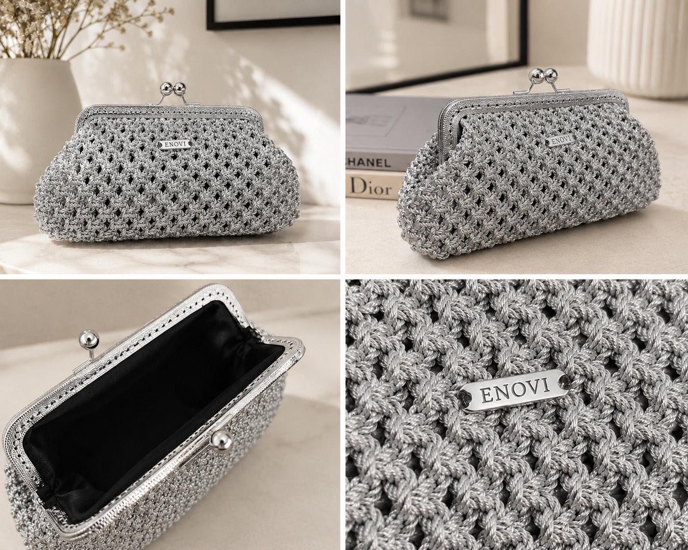ÉCLAT Silver- Evening Clutch